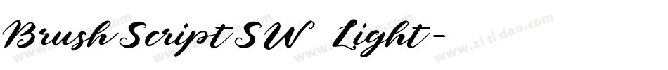 BrushScriptSW Light字体转换